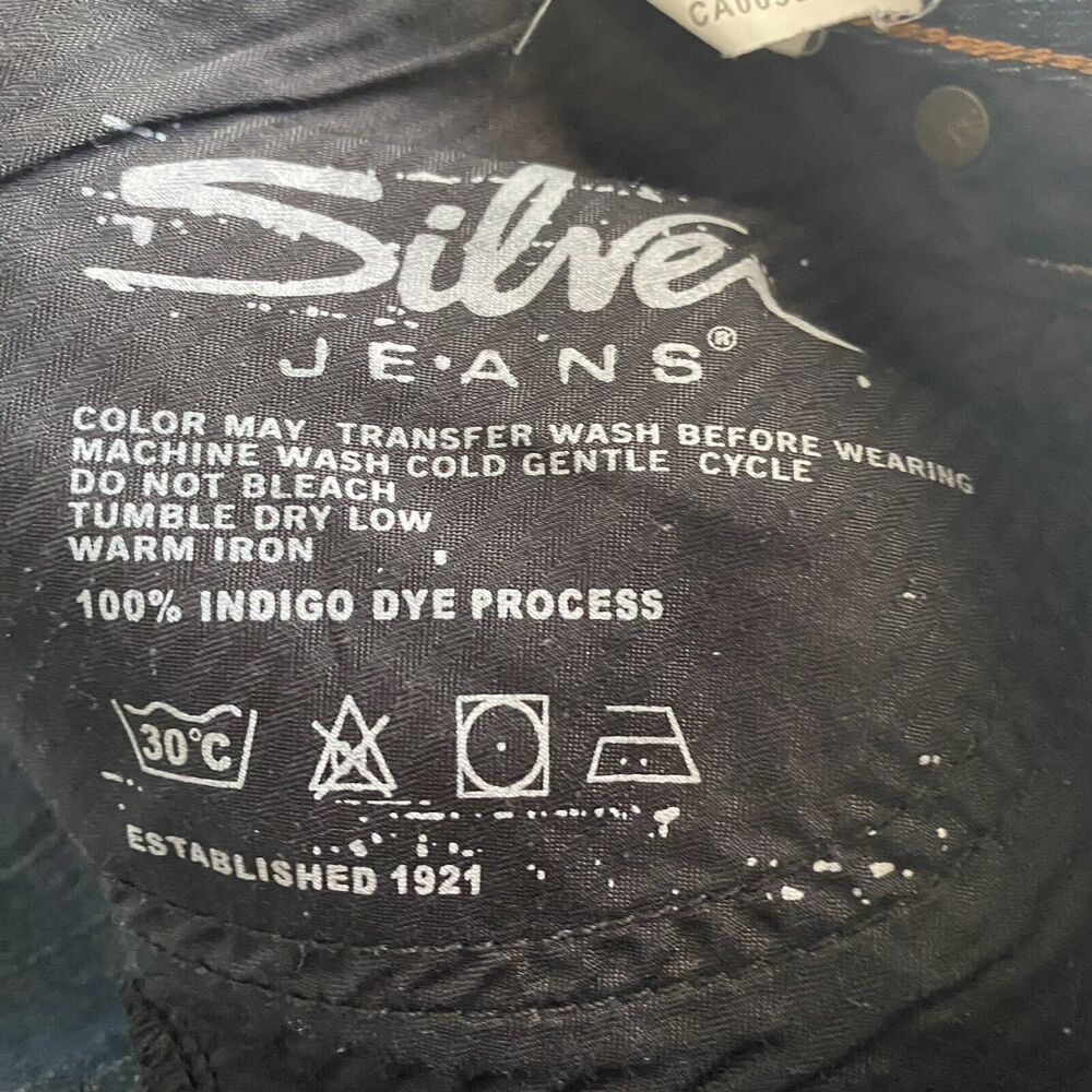 Silver Jeans Women's Straight Leg Jeans - Dark Blue - Picture 7 of 8